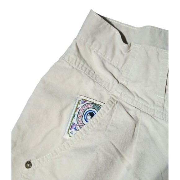 Vintage Cherokee Pants Womens Size 12 Khaki High Waist Rise Mom Made in USA - Picture 12 of 13